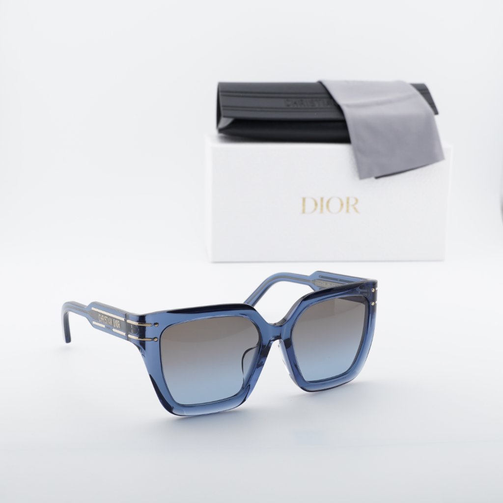 Dior Diorsignature S10f 30f2 Square Sunglasses - Blue/Bordeaux